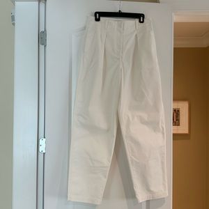 Aritzia Wilfred High Waist White Pants